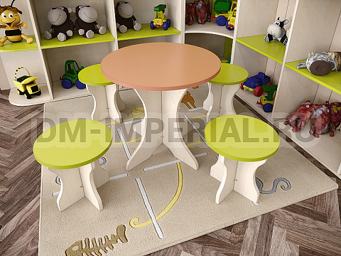 Оснащение детских садов, Игровая мебель, Комплект Цветочек ИМ-006