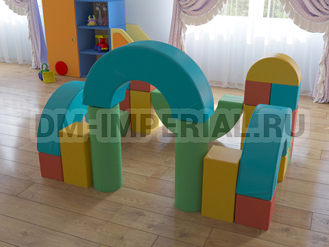 Оснащение детских садов, Мягкие модули, Мягкие игровые модули Замок Феи ММ-ИМ-04.004