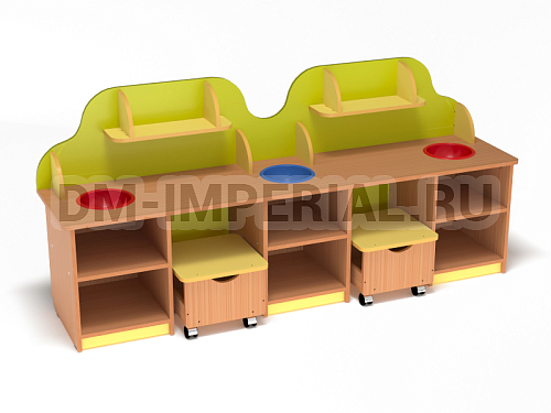 Оснащение детских садов, Игровая мебель, Стол дидактический Машенька двойной ИМ-003
