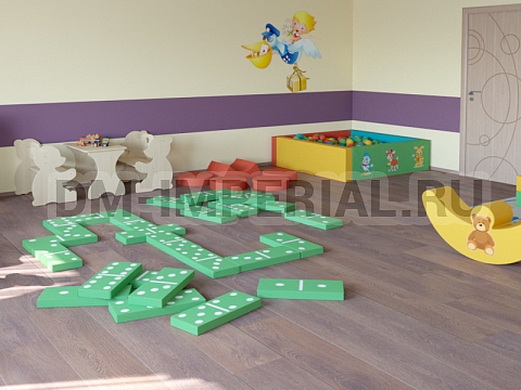 Оснащение детских садов, Мягкие модули, Сухой бассейн Квадратный с рисунком ММ-СБ-035