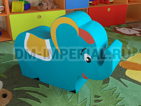 Оснащение детских садов, Мягкие модули, Контурная игрушка Слоненок ММ-КИ-004