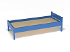 Эко-кровать Соня (массив) (разноцветный (ая), синий, 1200*600)