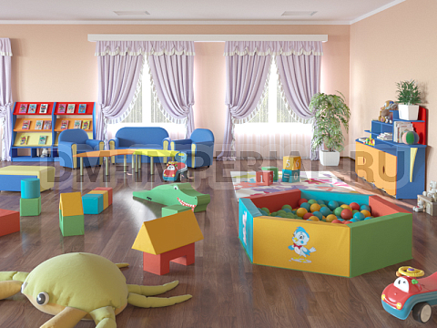 Оснащение детских садов, Мягкие модули, Контурная игрушка Крокодил ММ-КИ-009