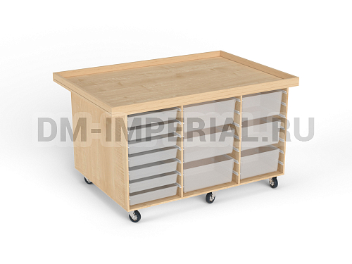 Оснащение школ, Стандарт Московская школа 2.0, Стол для проведения демонстраций (с системой хранения оборудования) СМШ-05.060