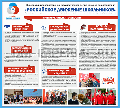 Информационные стенды, Оформление стендов для школы, "Российское движение школьников" ШК-0243