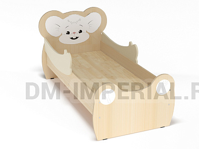 Кровать ЛДСП Мышонок с рисунком с лапами