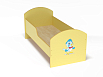 Кровать ясельная с бортиком с рисунком (разноцветный (ая), желтый, 1400*600)