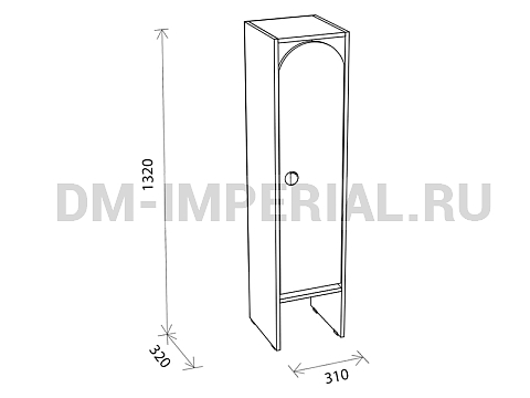 Оснащение детских садов, Шкафы, Шкаф для одежды 1-но секционный ШР-001-1