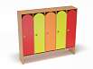 Шкаф для одежды 5-ти секционный (каркас бук с разноцветными фасадами, Вариант 3)