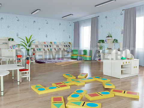 Оснащение детских садов, Шкафы, Книжная выставка Элит ШС-037