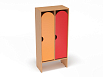 Шкаф для одежды 2-х секционный стандарт (каркас бук с разноцветными фасадами, Вариант 4)