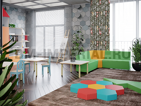 Оснащение детских садов, Мягкая мебель, Набор модулей Малыш ММ-011