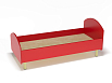 Кровать ЛДСП на металлических ножках (разноцветный (ая), красный, 1400*600)