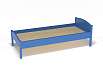 Эко-кровать Полина (массив) (разноцветный (ая), синий, 1400*600)