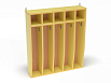 Шкаф для полотенец навесной 5-ти секционный (разноцветный (ая), Желтый)
