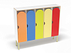 Шкаф 5-ти секционный на металлокаркасе стандарт (скандинавия с разноцветными фасадами, Вариант 14)