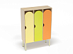 Шкаф 3-х секционный на металлокаркасе стандарт (каркас дуб с разноцветными фасадами, Вариант 8)
