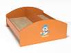 Кровать ЛДСП двухместная с рисунком (разноцветный (ая), оранжевый, 1400*1200)