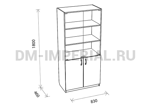 Офисная мебель, Шкафы для офиса, Шкаф офисный с дверьми Ш 1.10 Ш-1.10