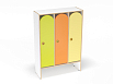 Шкаф для одежды 3-х секционный (скандинавия с разноцветными фасадами, Вариант 14)