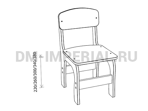 Оснащение детских садов, Стулья, Стул Добрыня, лак/лак С-008.01
