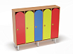 Шкаф 5-ти секционный на металлических ножках (каркас бук с разноцветными фасадами, Вариант 3)