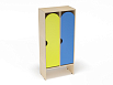 Шкаф для одежды 2-х секционный стандарт (каркас дуб с разноцветными фасадами, Вариант 8)