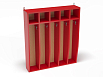 Шкаф для полотенец навесной 5-ти секционный (разноцветный (ая), Красный)