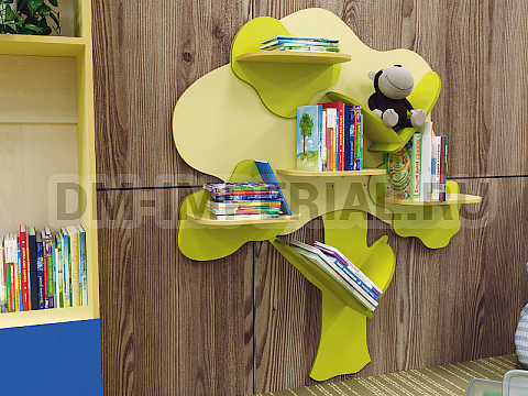 Оснащение детских садов, Шкафы, Стеллаж для книг Деревце ШС-105