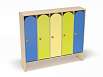 Шкаф для одежды 5-ти секционный (каркас дуб с разноцветными фасадами, Вариант 7)