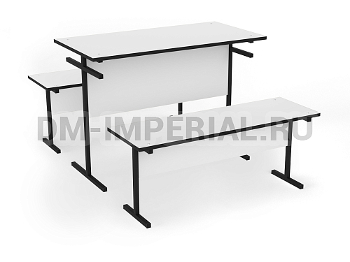Оснащение школ, Мебель для столовой, Стол обеденный со скамейками ШМ-СТ-045