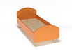 Кровать ЛДСП на металлических ножках (разноцветный (ая), оранжевый, 1400*600)