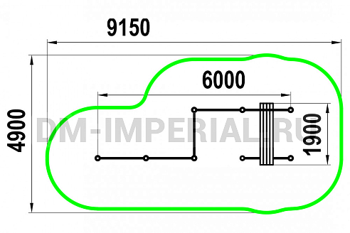 Уличное оборудование, Спортивное оборудование, Каскад разноуровневых турников с лавкой для преса W-02-002 W-02-002