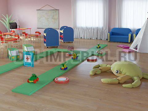 Оснащение детских садов, Мягкие модули, Контурная игрушка Скорая помощь ММ-КИ-042