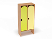 Шкаф для одежды 2-х секционный стандарт (каркас бук с разноцветными фасадами, Вариант 2)