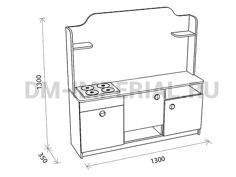 Оснащение детских садов, Игровая мебель, Кухня Хозяюшка ИМ-043