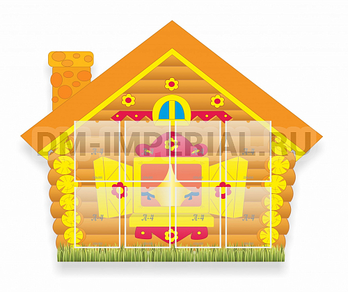 Информационные стенды, Оформление стендов для сада, "Избушка", резной стенд ДС-1586