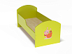 Кровать ясельная с бортиком с рисунком (разноцветный (ая), лайм, 1200*600)