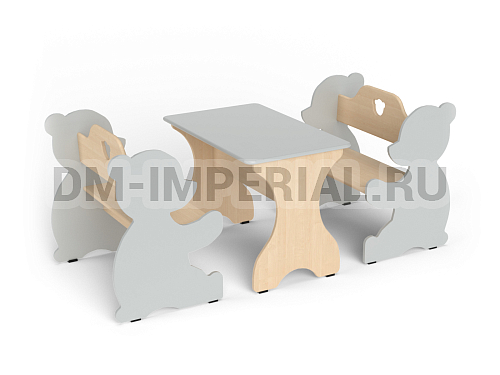 Оснащение детских садов, Игровая мебель, Скамья игровая Мишутка ИМ-069