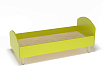Кровать ЛДСП на металлических ножках (разноцветный (ая), лайм, 1200*600)