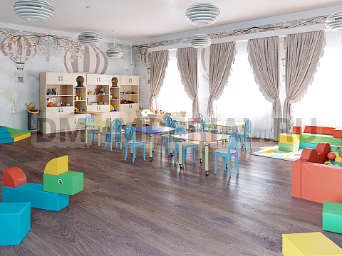 Оснащение детских садов, Игровая мебель, Скамья игровая Мишутка ИМ-069