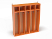 Шкаф для полотенец навесной 5-ти секционный (разноцветный (ая), Оранжевый)