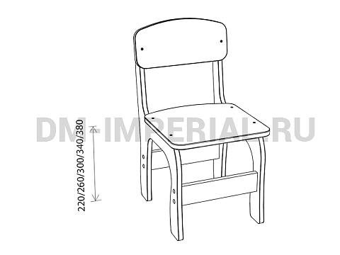 Оснащение детских садов, Стулья, Стул Добрыня, лак/краска С-008.02