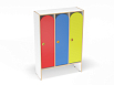 Шкаф для одежды 3-х секционный (скандинавия с разноцветными фасадами, Вариант 15)