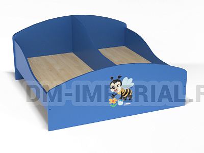 Кровать ЛДСП двухместная ясельная с рисунком