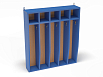 Шкаф для полотенец навесной 5-ти секционный (разноцветный (ая), Синий)