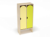 Шкаф для одежды 2-х секционный стандарт (каркас дуб с разноцветными фасадами, Вариант 7)