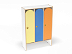 Шкаф для одежды 3-х секционный (скандинавия с разноцветными фасадами, Вариант 13)