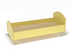 Кровать ЛДСП на металлических ножках (разноцветный (ая), желтый, 1200*600)