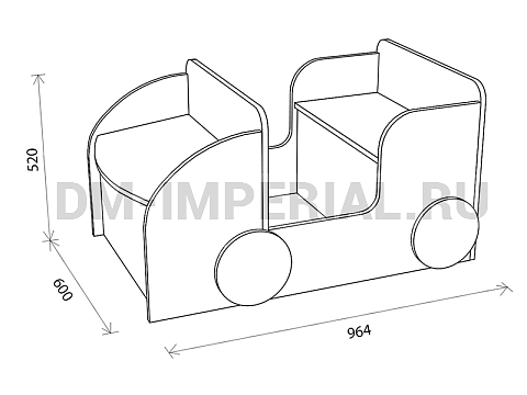 Оснащение детских садов, Игровая мебель, Машинка ИМ-049
